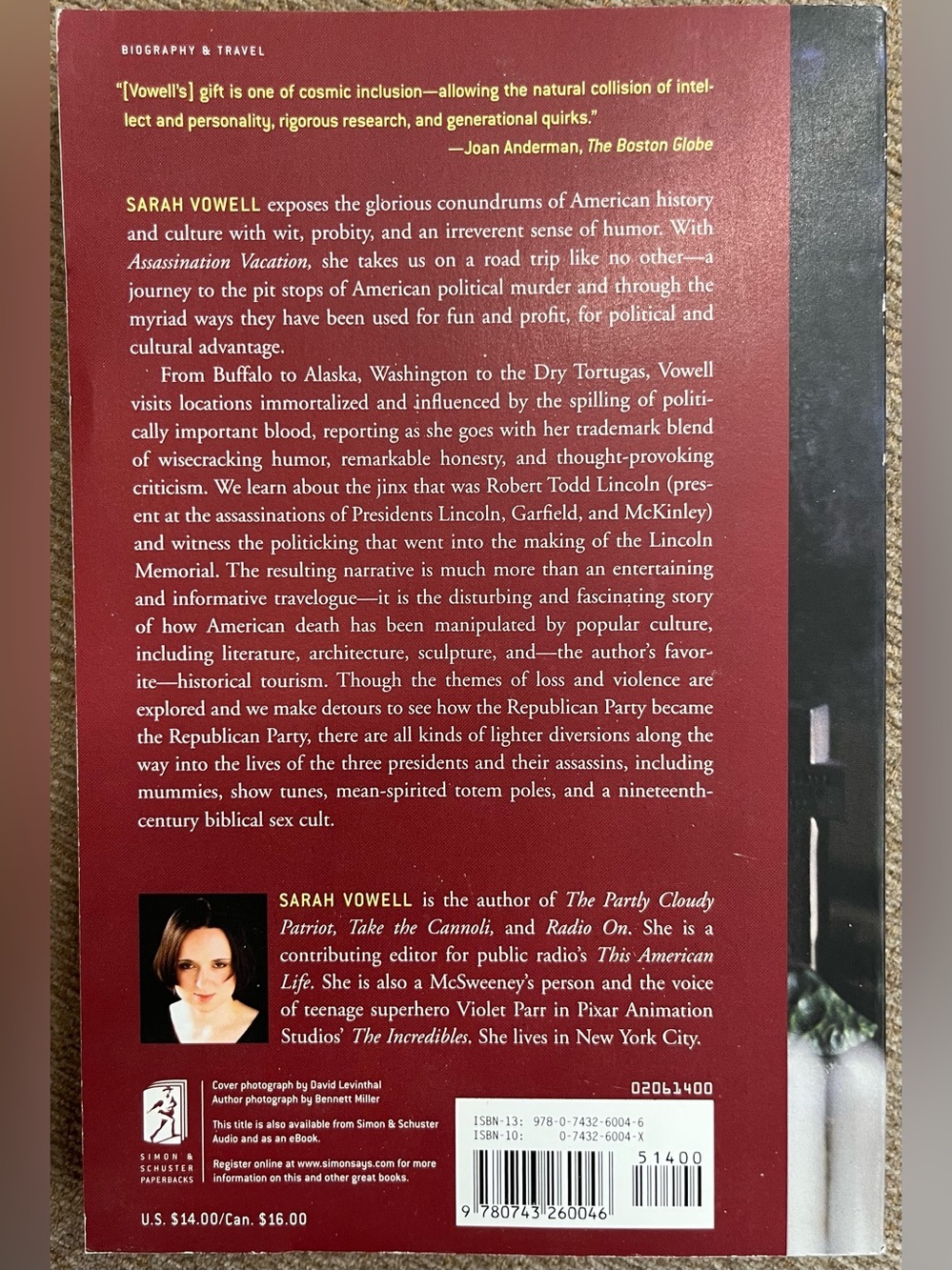 Assassination Vacation by Sarah Vowell - Picture 3 of 3